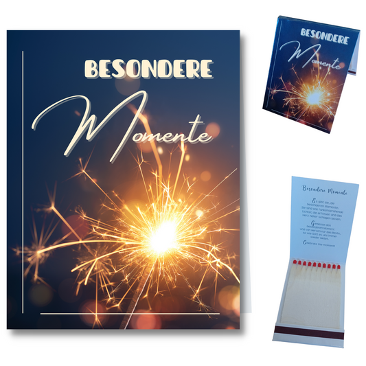 Streichholz-Briefchen 'Besondere Momente'