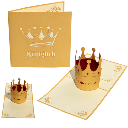 3D-Pop-Up Karte 'königlich'