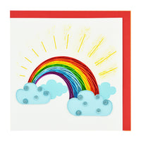 Regenbogen Quilling-Karte 'Auf Gott ist Verlass'
