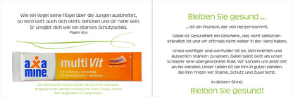 Kärtchen 'Bleiben Sie gesund'