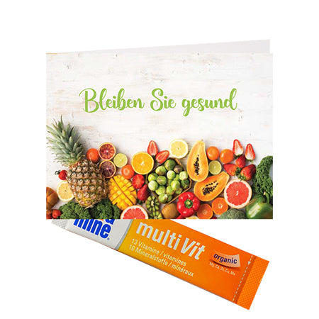Kärtchen 'Bleiben Sie gesund'