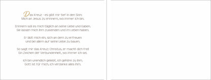 Kreativ-Kärtchen A7 - mit ablösbarem Holzkreuz