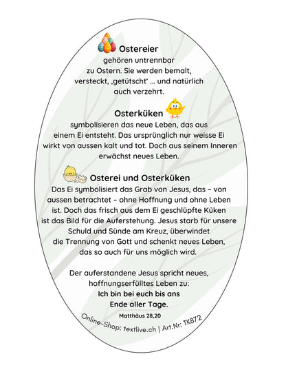 Osterei-Karte "Hoffnung lebt"