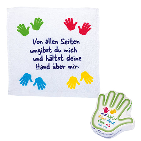 Überraschungs-Handtuch 'Von allen Seiten umgibst du mich'