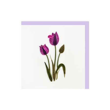 Tulpen-Quilling-Karte 'Neu erfüllt'