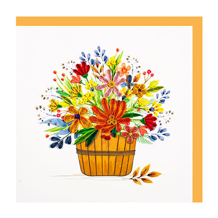 Quilling-Karte - 'Blühende Grüsse'