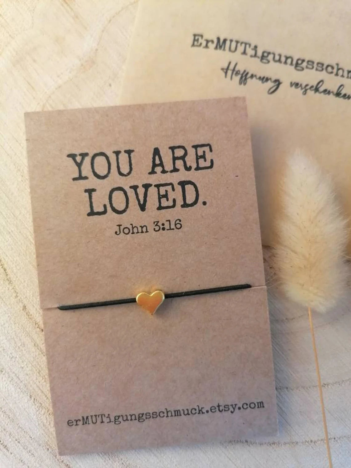 Schmuck: Armband mit Herz - Echtgold - you are loved