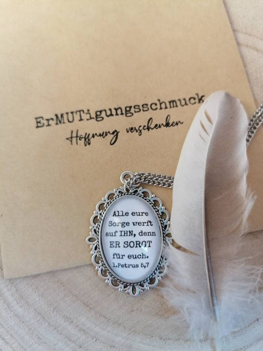 Schmuck: Halskette - Alle eure Sorge werft auf ihn