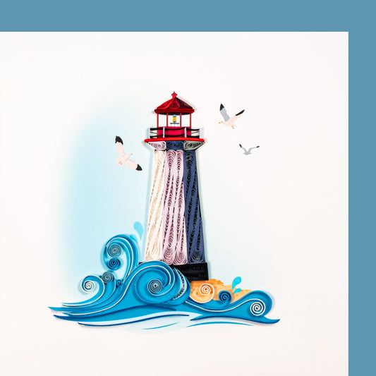 Quilling-Karte - Leuchtturm